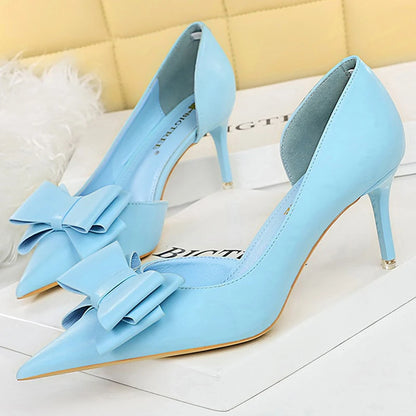 Bow Knot Pointed Toe Stiletto Pumps