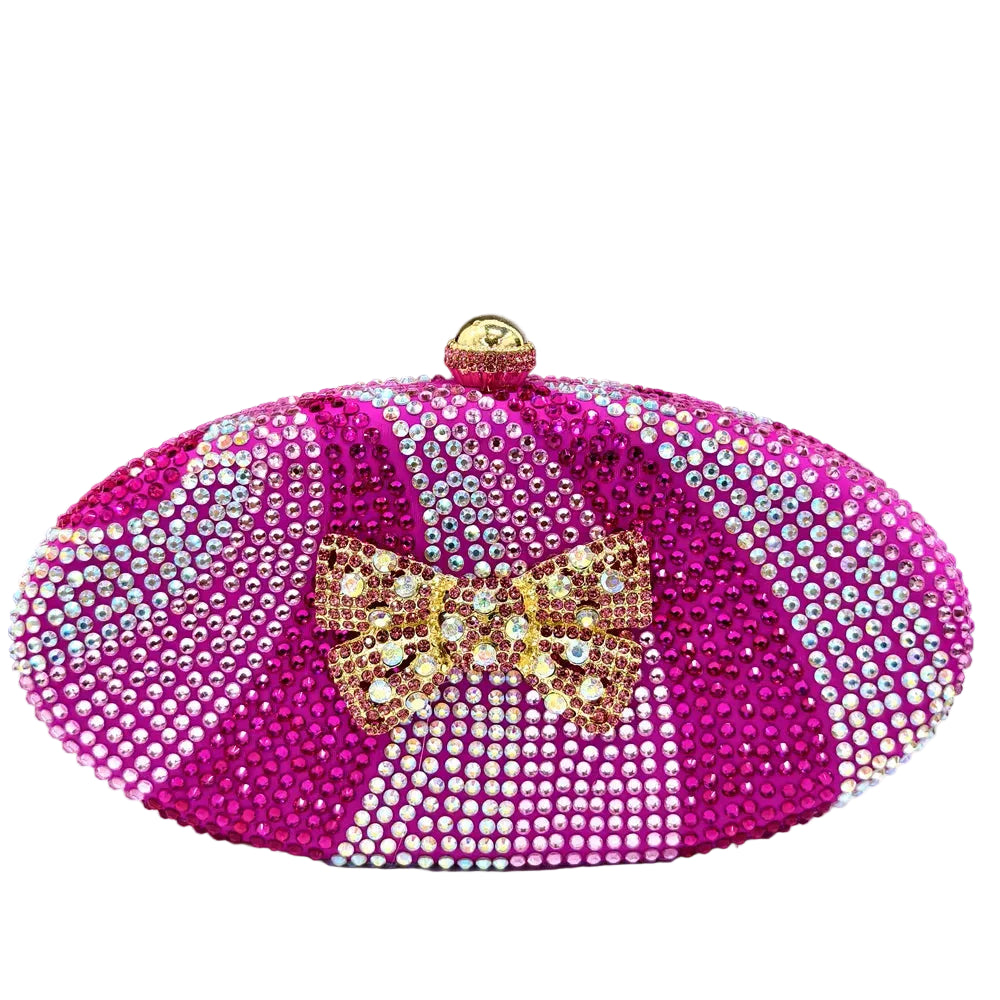 Sparkling Top Handle Evening Bag - Diamond Accent