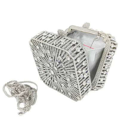 Crystal Minaudiere Box Clutch - Bridal Occasion