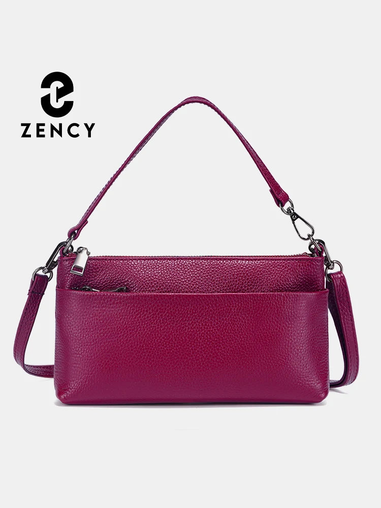 Zency 8 color Genuine Leather Shoulder Bag Handbag Women Small Crossbody Bag Sac a Main 100% Fashion Ladies Pouch Bag 2025