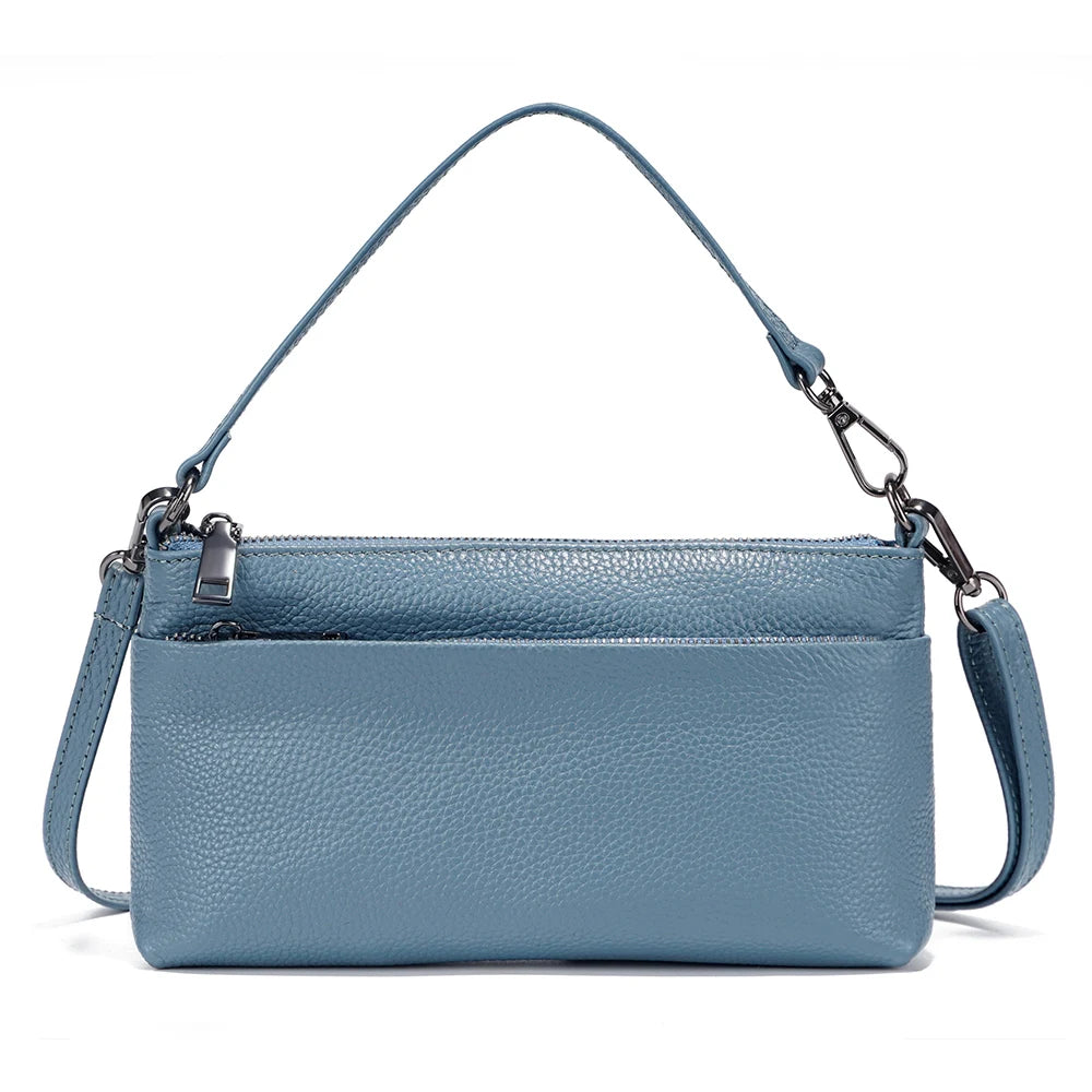 Zency 8 color Genuine Leather Shoulder Bag Handbag Women Small Crossbody Bag Sac a Main 100% Fashion Ladies Pouch Bag 2025