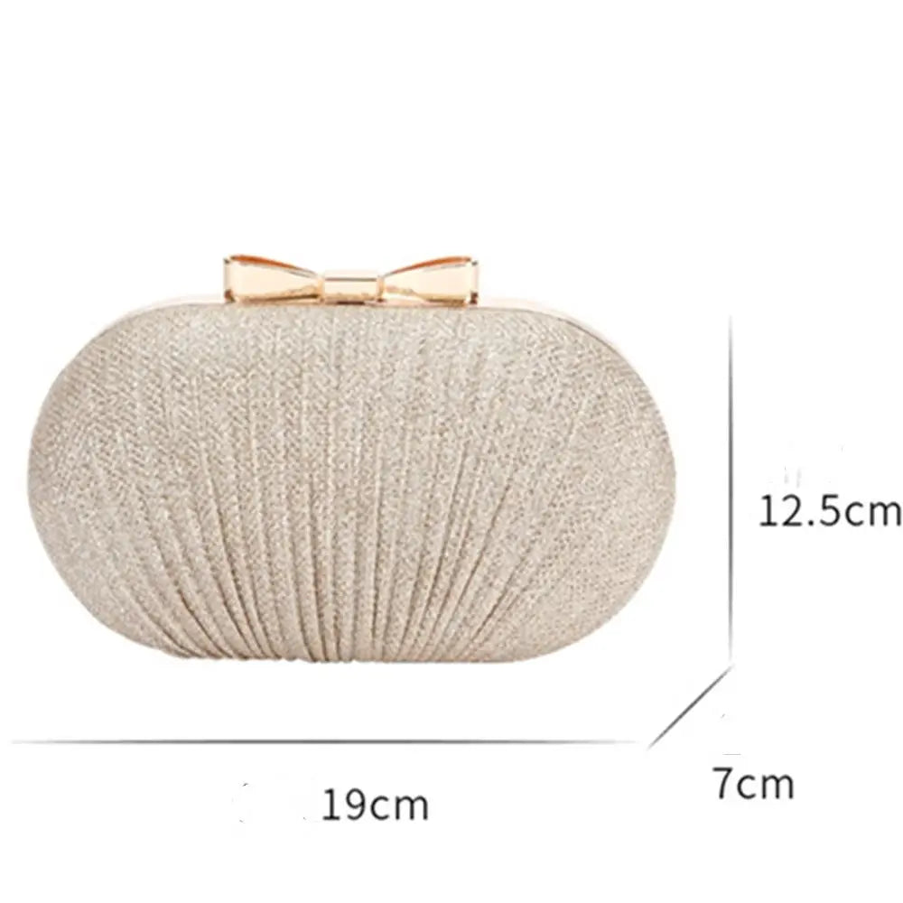 Beaded Egg Shape Rhinestone Evening Clutch