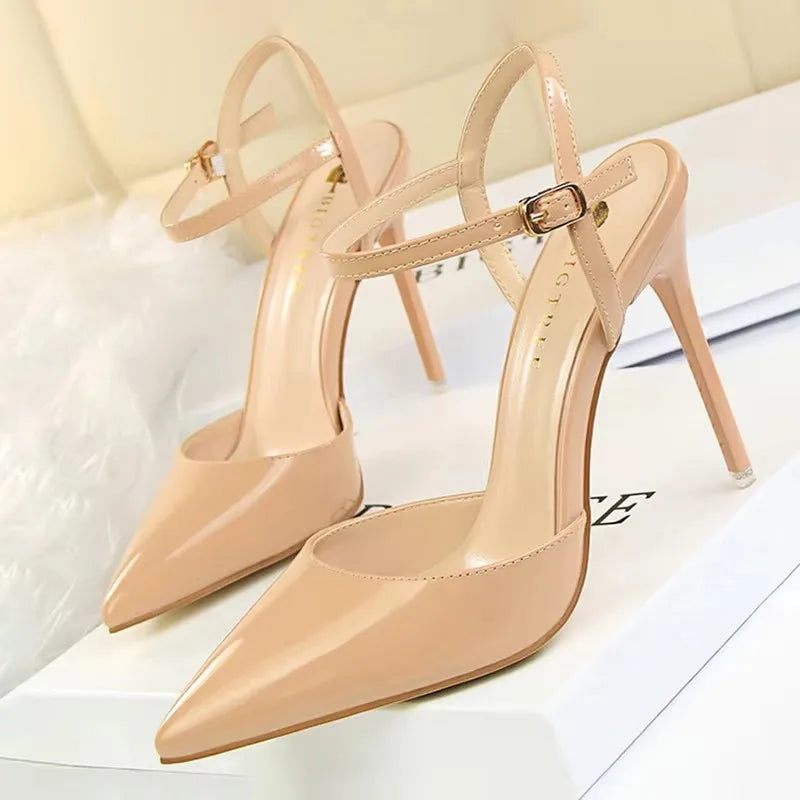 Patent Leather Pointed Toe Stiletto Pumps