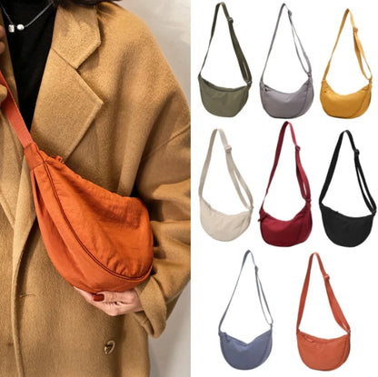 Large Nylon Hobo Tote - Casual Travel Carry