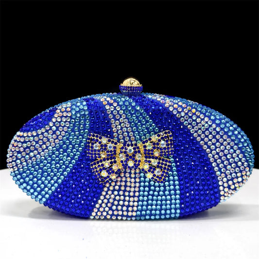 Sparkling Top Handle Evening Bag - Diamond Accent