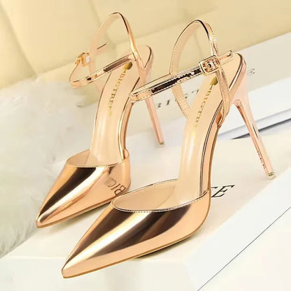 Patent Leather Pointed Toe Stiletto Pumps