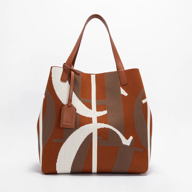 Handwoven Bucket Handbag - Large Capacity Design