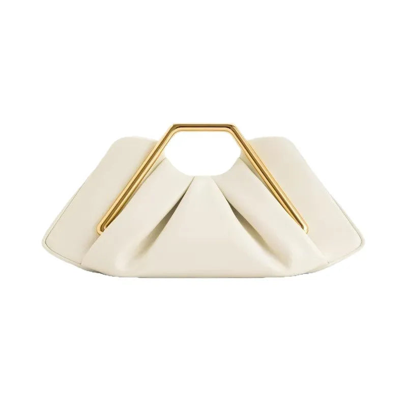 Soft Brown Cloud Clutch Bag - Retro Crossbody Style