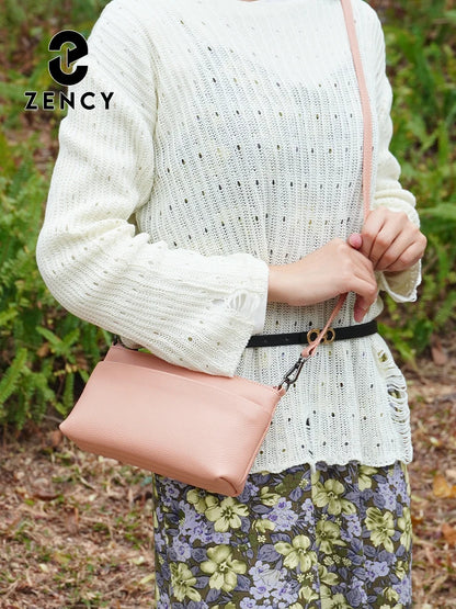 Zency 8 color Genuine Leather Shoulder Bag Handbag Women Small Crossbody Bag Sac a Main 100% Fashion Ladies Pouch Bag 2025
