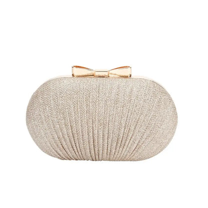 Beaded Egg Shape Rhinestone Evening Clutch