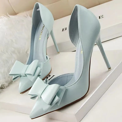 Bow Knot Pointed Toe Stiletto Pumps
