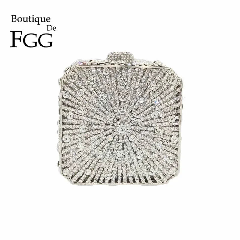 Crystal Minaudiere Box Clutch - Bridal Occasion