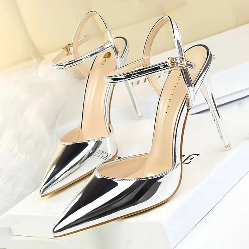 Patent Leather Pointed Toe Stiletto Pumps