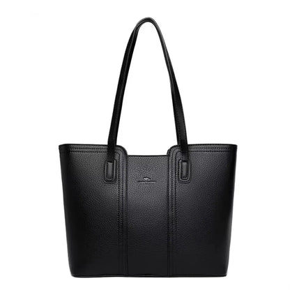 Vintage Soft PU Leather Tote Bag - Roomy Everyday Carry