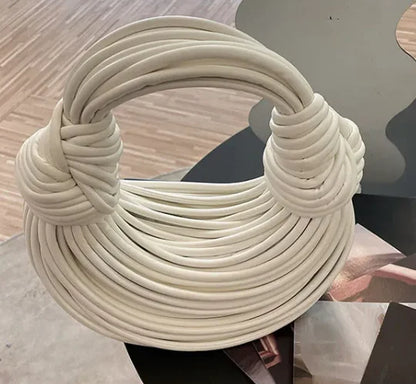 Handwoven Noodle Clutch Bag - Chic Evening Shape