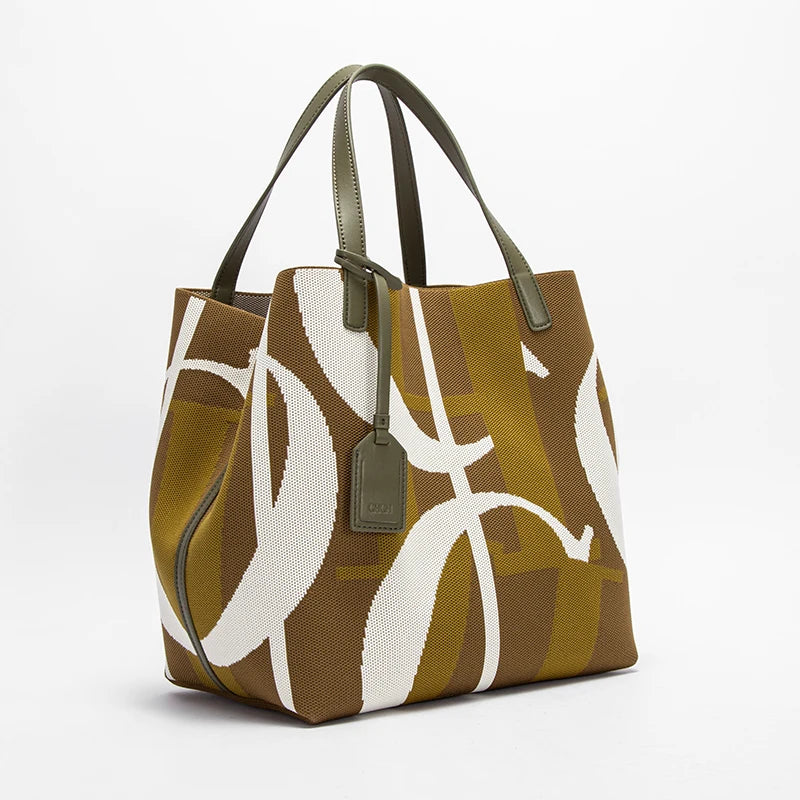 Handwoven Bucket Handbag - Large Capacity Design