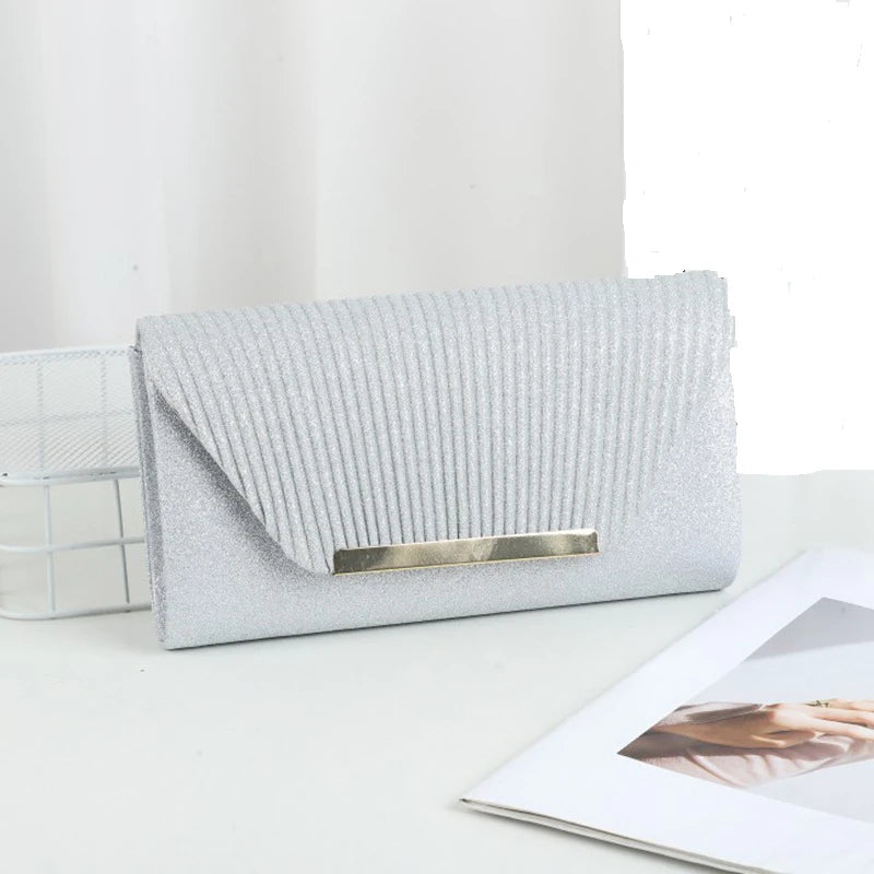 Sequined Envelope Evening Clutch Bag
