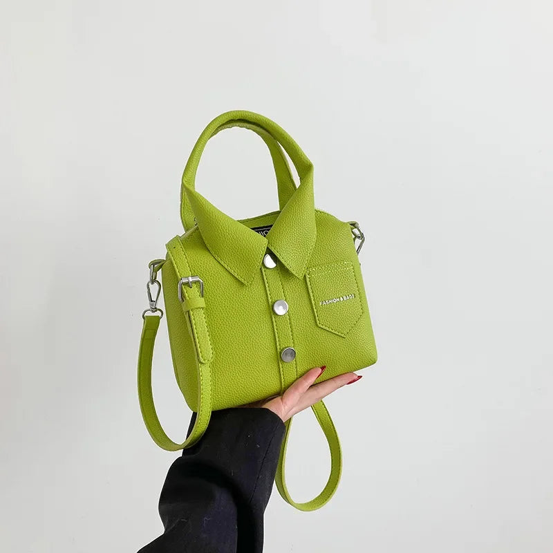 Compact Square Crossbody Bag - Zipper Designer Style