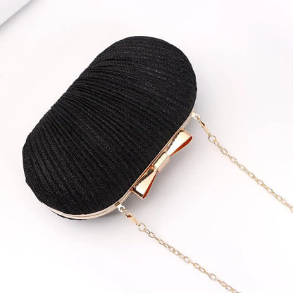 Beaded Egg Shape Rhinestone Evening Clutch