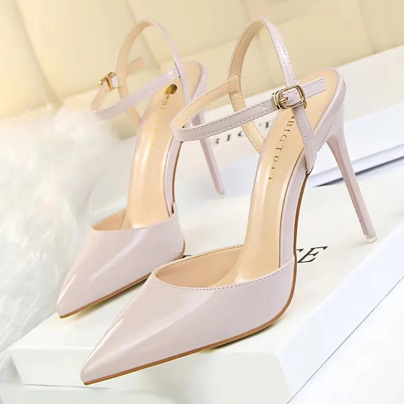 Patent Leather Pointed Toe Stiletto Pumps