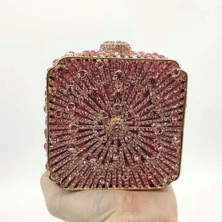 Crystal Minaudiere Box Clutch - Bridal Occasion