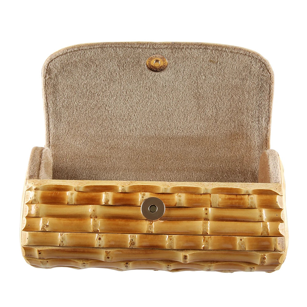 Handmade Bamboo Rattan Evening Clutch Bag