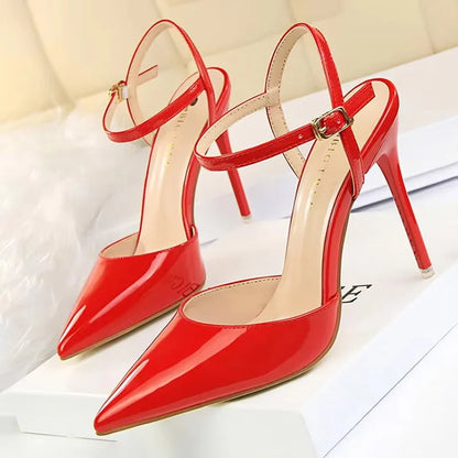 Patent Leather Pointed Toe Stiletto Pumps