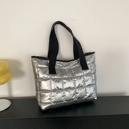 Quilted Padded Tote Bag - Everyday Shopping Carry
