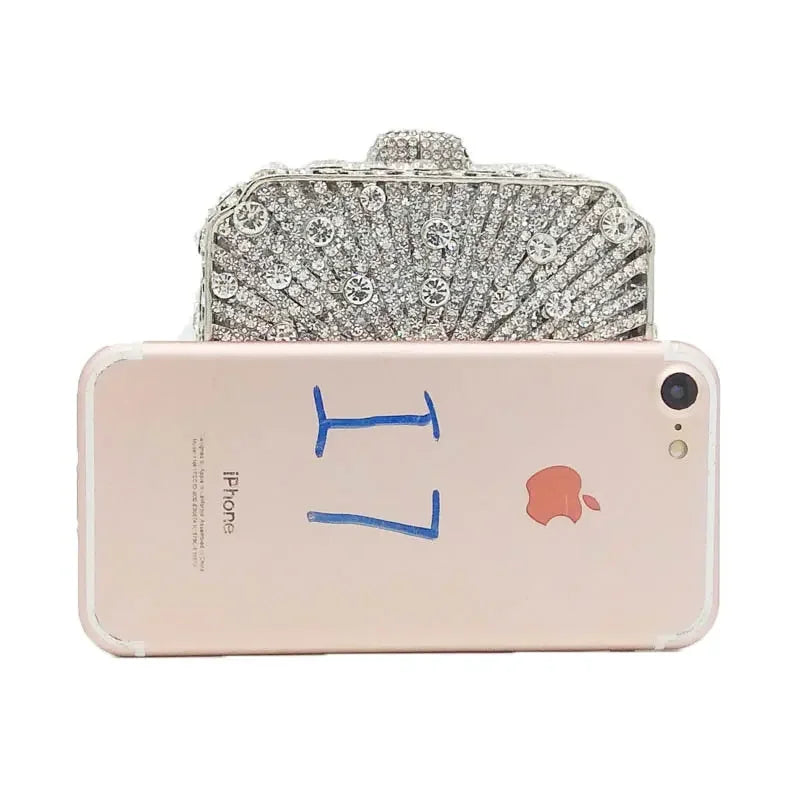 Crystal Minaudiere Box Clutch - Bridal Occasion