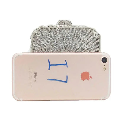 Crystal Minaudiere Box Clutch - Bridal Occasion