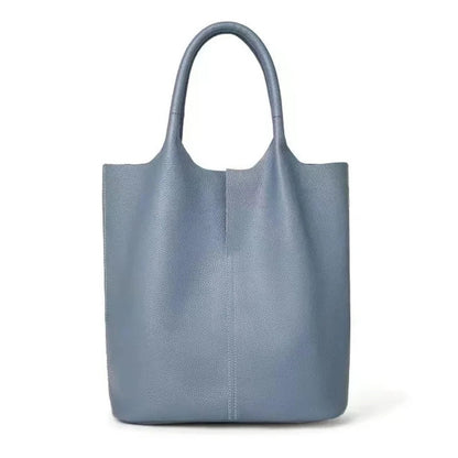 Soft Cowhide Bucket Tote Bag - Commuter Edition
