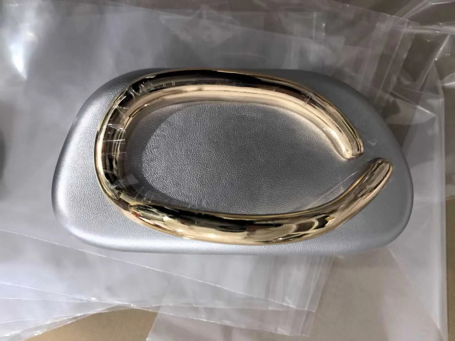 Gold Metal Box Evening Clutch Bag