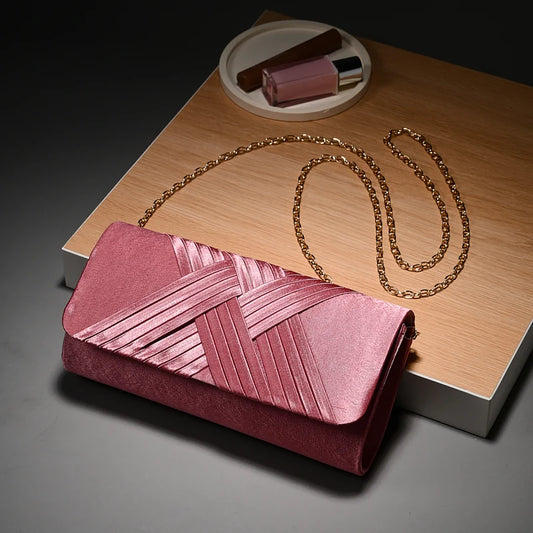 Striped Envelope Party Clutch Bag