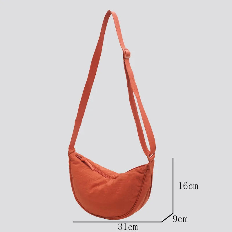 Large Nylon Hobo Tote - Casual Travel Carry