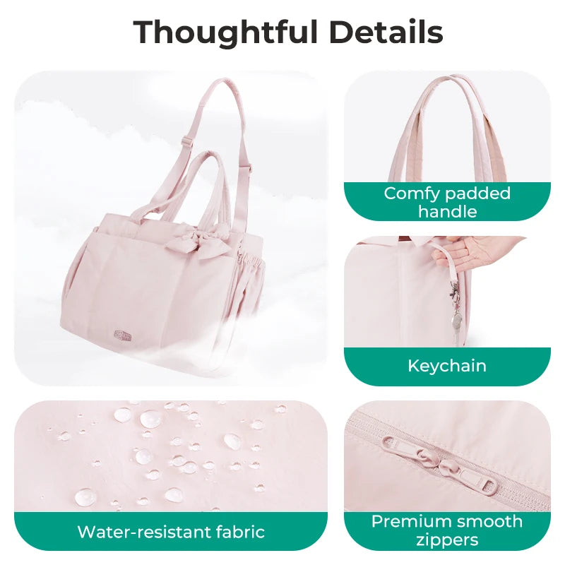 BAGSMART Multi-Pocket Tote Bag - Commuter Carryall