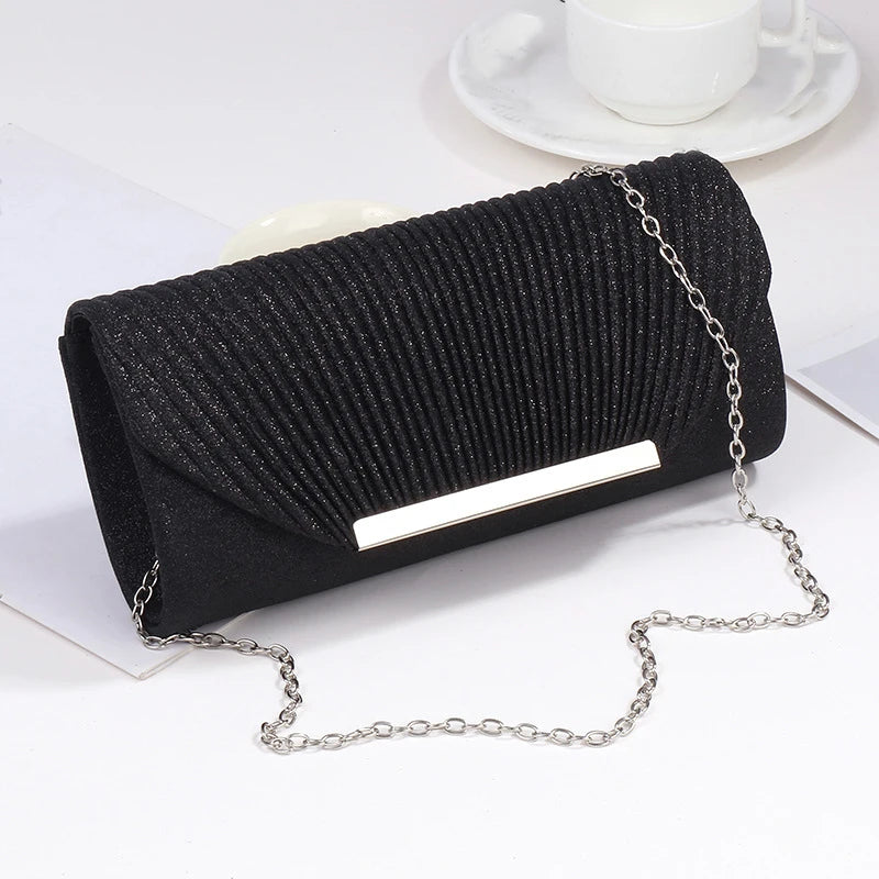 Sequined Envelope Evening Clutch Bag