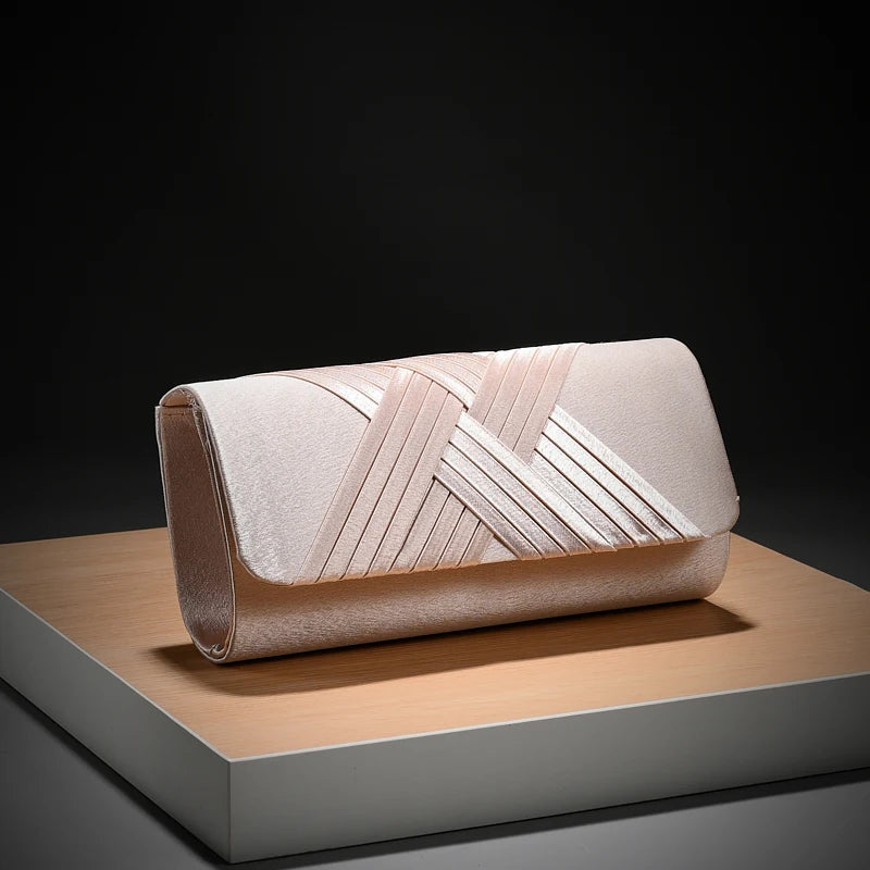 Striped Envelope Party Clutch Bag