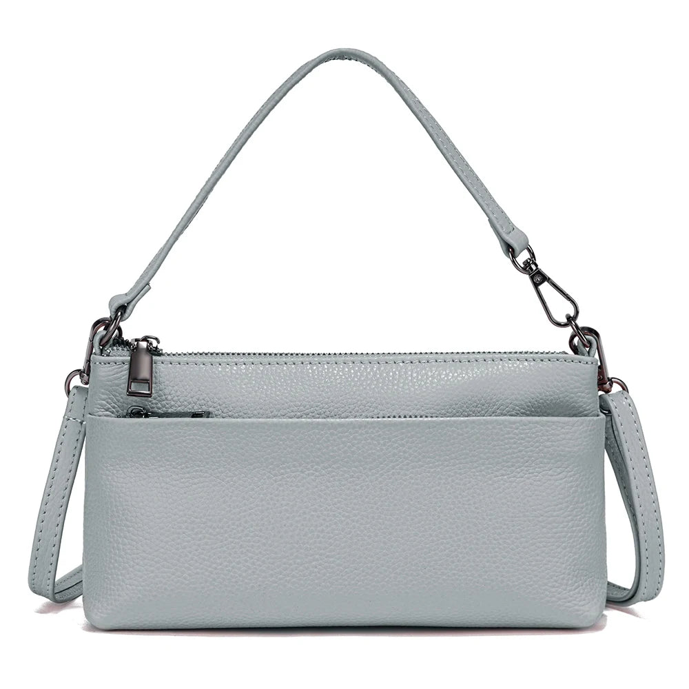 Zency 8 color Genuine Leather Shoulder Bag Handbag Women Small Crossbody Bag Sac a Main 100% Fashion Ladies Pouch Bag 2025