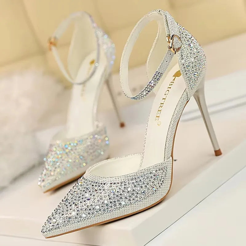 Shiny Rhinestone 10cm Stiletto Heels