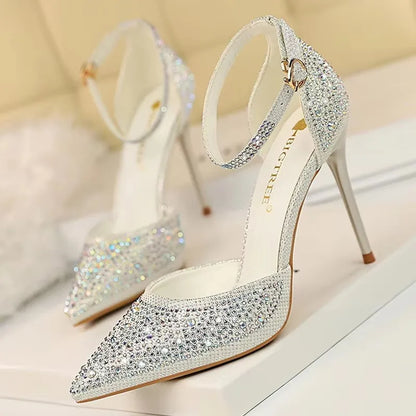 Shiny Rhinestone 10cm Stiletto Heels