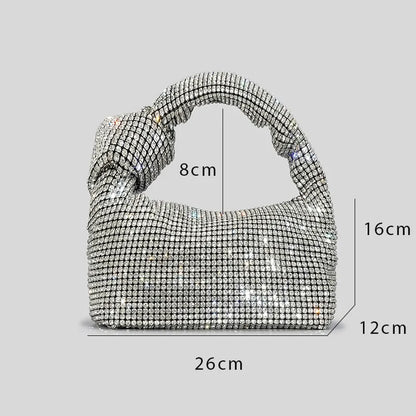 Crystal Knot Top Handle Bag - Evening Occasion Style