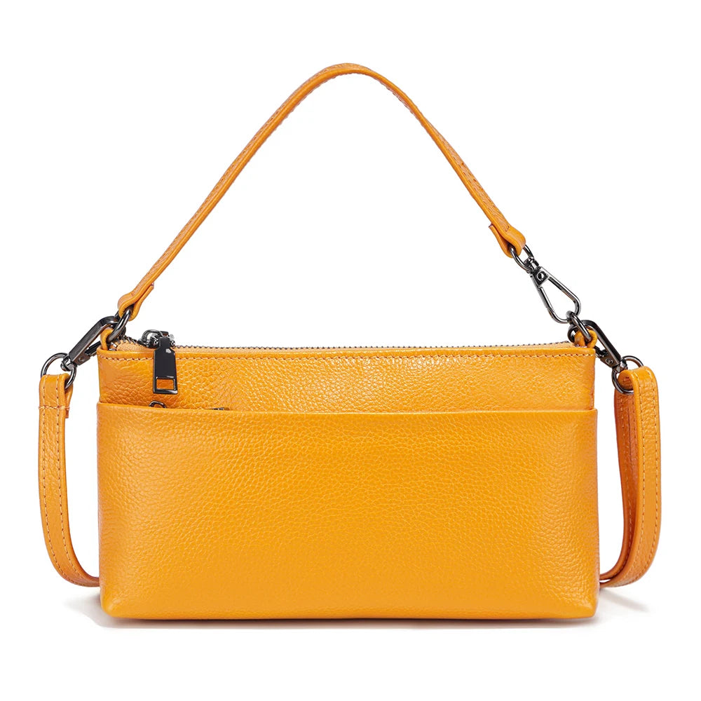 Zency 8 color Genuine Leather Shoulder Bag Handbag Women Small Crossbody Bag Sac a Main 100% Fashion Ladies Pouch Bag 2025