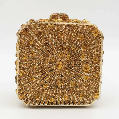 Crystal Minaudiere Box Clutch - Bridal Occasion