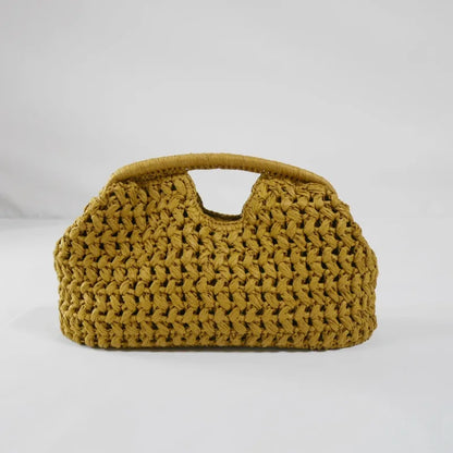 Raffia Woven Chain Shoulder Bag - Summer Crossbody