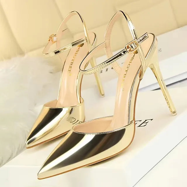 Patent Leather Pointed Toe Stiletto Pumps