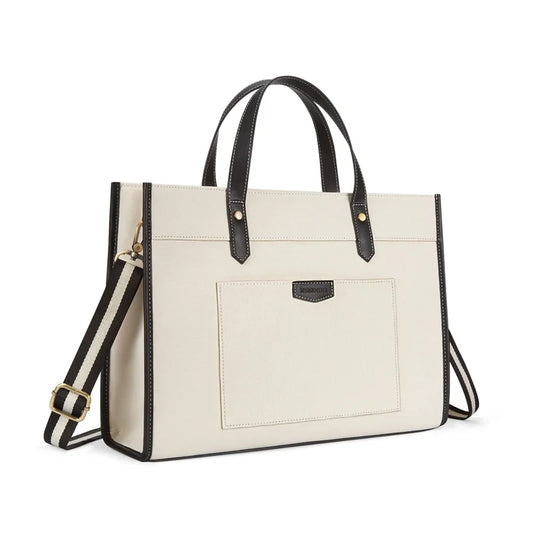 15.6 Inch Canvas Laptop Tote Bag - Work and Travel