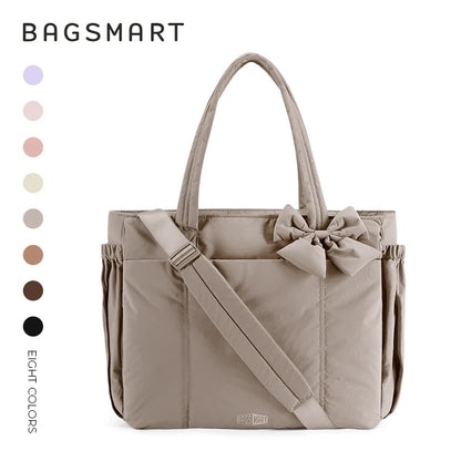 BAGSMART Multi-Pocket Tote Bag - Commuter Carryall