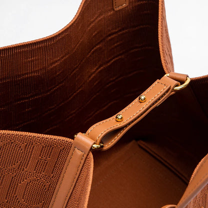 Handwoven Bucket Handbag - Large Capacity Design