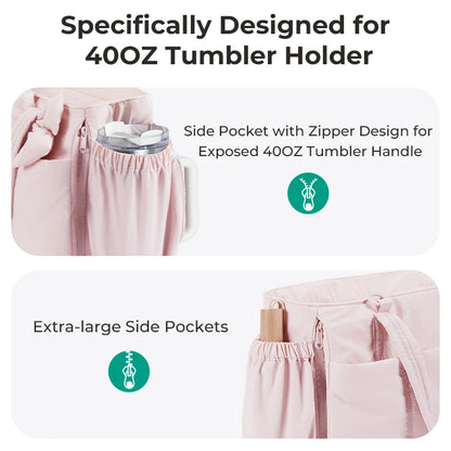 BAGSMART Multi-Pocket Tote Bag - Commuter Carryall