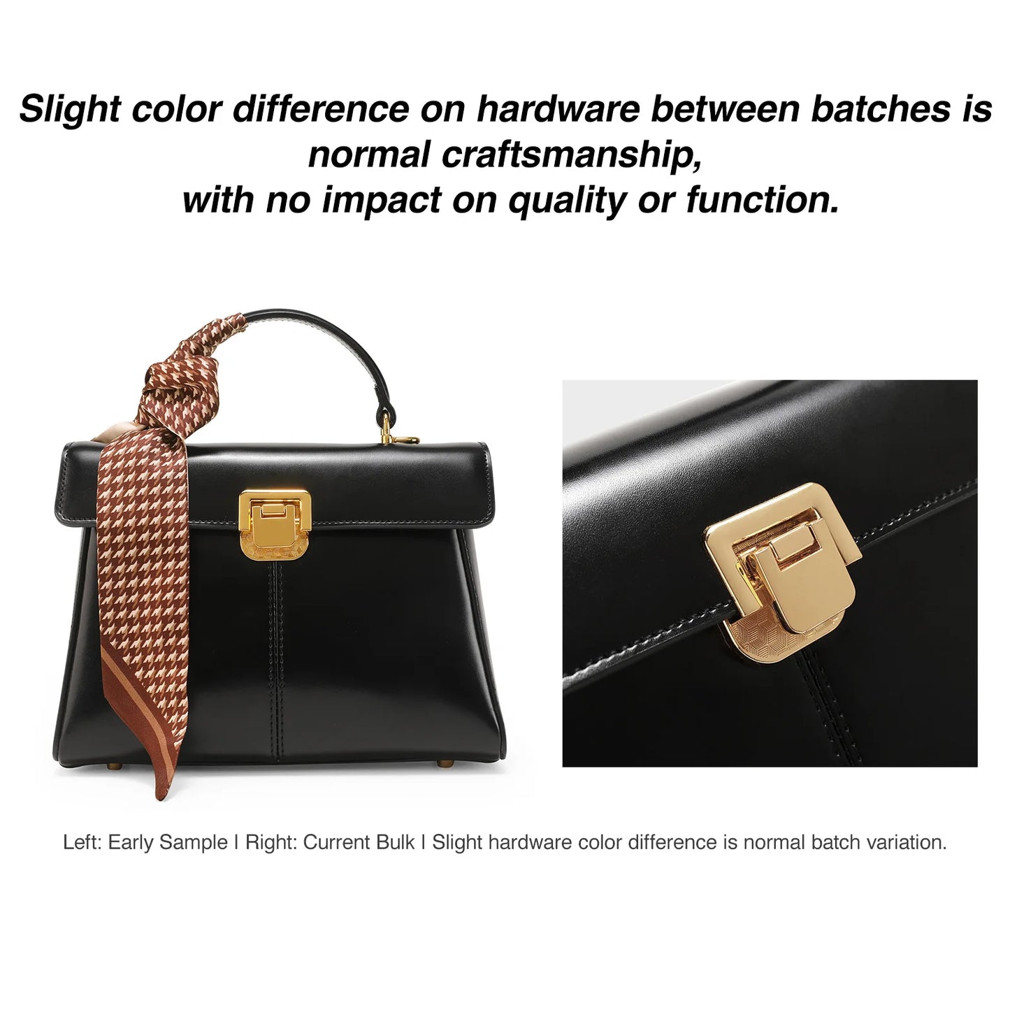 Leather Handbag with Scarf Accent - Commuter Classic